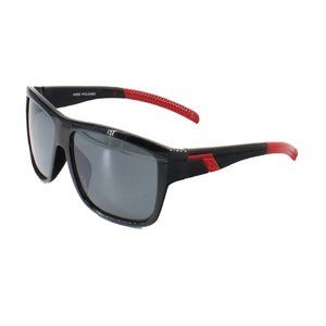 Basic Design Mens Sunglasses w/ Red Color Stripe